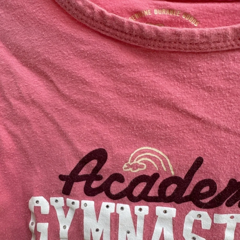 GAP XS 4T Girls Pink Short Sleeve Academy Gymnastics Tee Shirt